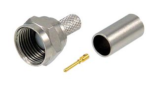 L-COM AFM-1700 RF / Coaxial Connector, F Coaxial, Straight Plug, Crimp, 50 ohm