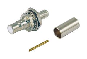 L-COM AQJ-3700 RF / Coaxial Connector, QMA Coaxial, Straight Bulkhead Jack, Crimp, 50 ohm