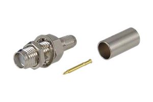 L-COM ARSJ-3700 RF / Coaxial Connector, SMA RP Coaxial, Straight Bulkhead Jack, Crimp, 50 ohm