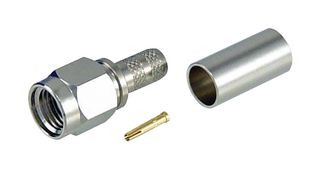 L-COM ARSP-1700 Conector Coaxial / RF, SMA RP Coaxial, Macho Recto, Crimpado, 50 ohm