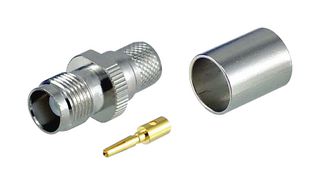 L-COM ATF-1402 RF / Coaxial Connector, TNC Coaxial, Straight Jack, Crimp, 50 ohm, Brass