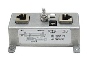 L-COM BT-CAT5-P1J Surge Protector, POE Surge Protector, 1 Ports, 1 A, Panel, BT-CAT5-PX Series