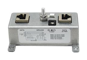 L-COM BT-CAT5-P1R Surge Protector, POE Surge Protector, 1 Ports, 1 A, Panel, BT-CAT5-PX Series