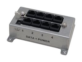 L-COM BT-CAT5-P4J Surge Protector, POE Surge Protector, 4 Ports, 1 A, Panel, BT-CAT5-PX Series