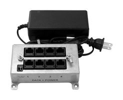 L-COM BT-CAT5-P4J-4848 Surge Protector, POE Surge Protector, 4 Ports, 1 A, Panel, BT-CAT5-PX Series