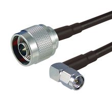 L-COM CA-SMRNMA004 RF / Coaxial Cable Assembly, 4 ft, 1.2 m, CA-195R, N Type Plug, SMA Right Angle Plug, 50 ohm
