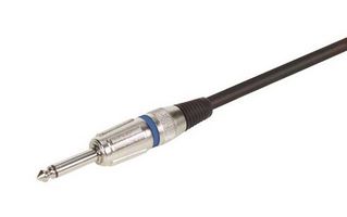 L-COM CA14214B-10 Cable de Audio / Video, Plug, 1/4" TS Conector, 1/4" TS Conector, 10 ft, 3.05 m, Negro