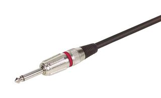 L-COM CA14214R-15 Audio / Video Cable Assembly, Plug, 1/4" TS Connector, 1/4" TS Connector, 15 ft, 4.6 m, Black