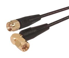 L-COM CC174S-5HR RF / Coaxial Cable Assembly, 5 ft, 1.5 m, RG174/U, SMA Right Angle Plug, SMA Plug, 50 ohm
