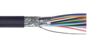 L-COM CSLSZH25-100 Multiconductor Cable, Shielded, 25 Conductor, 24 AWG, 100 ft, 30.48 m