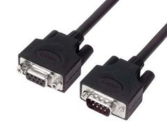 L-COM CSMUZ9MF-1 Cable de Computadora, Conector D-Sub Macho de 9 Posiciones, Receptáculo D-Sub de 9 Posiciones
