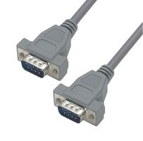 L-COM CSM9MM-1 Computer Cable, D Sub 9 Position Plug, D Sub 9 Position Plug, 1 ft, 304.8 mm, Gray, CSM9MM Series