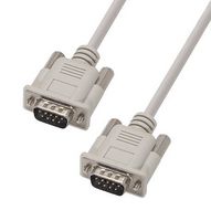 L-COM CS2N9MM-1 Computer Cable, D Sub 9 Position Plug, D Sub 9 Position Plug, 1 ft, 304.8 mm, Light Gray