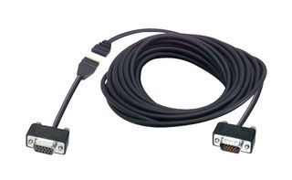 L-COM CTLB3VGAMF-25T Cable de Audio / Video, HD-15 Macho, HD-15 Receptáculo, 25 ft, 7.6 m, Negro, CTLB3VGAMF-T Series