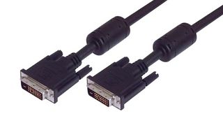 L-COM CTLDVIDMMLZ-15 Audio / Video Cable Assembly, DVI-D Dual Link Plug, DVI-D Dual Link Plug, 15 ft, 4.6 m, Black