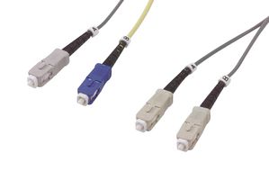 L-COM MCSC-SC-05 Fiber Optic Cable, Multimode, OM1, 2 Fibers, 62.5µm / 125µm, 16.4 ft