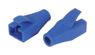 L-COM MPC45D45-BLU Connector Accessory, Shark Fin Style, 4.5mm, Blue, Snagless Boot