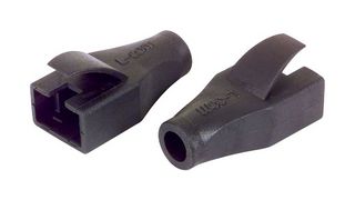 L-COM MPC45D65-BLK Connector Accessory, Shark Fin Style, 6.5mm, Black, Snagless Boot