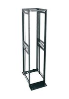L-COM R4CN-5124B Open Frame Rack Cage, 4 Post, Steel, Black, 51U, 24" D, R4CN Series