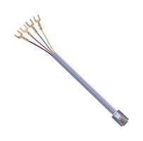 L-COM TDC018-10 Ethernet Cable, RJ11 Plug to Spade Lug, Gray, 3.05 m, 10 ft