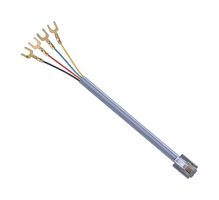 L-COM TDC018-25 Ethernet Cable, RJ11 Plug to Spade Lug, Gray, 7.62 m, 25 ft