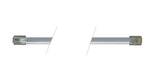 L-COM TDC210 Ethernet Cable, RJ11 Plug to RJ11 Plug, Gray, 3.05 m, 10 ft