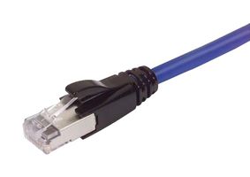 L-COM TRD695ABL-100 Ethernet Cable, Cat6a, RJ45 Plug to RJ45 Plug, STP (Shielded Twisted Pair), Blue, 30.5 m, 100 ft