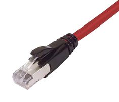 L-COM TRD695ARD-3 Ethernet Cable, Cat6a, RJ45 Plug to RJ45 Plug, STP (Shielded Twisted Pair), Red, 910 mm, 3 ft