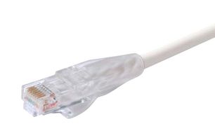 L-COM TRD695WHT-90 Ethernet Cable, Cat6, RJ45 Plug to RJ45 Plug, UTP (Unshielded Twisted Pair), White, 27.4 m, 90 ft