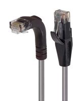 L-COM TRD815RAGRY-25 Ethernet Cable, Cat5e, 90° RJ45 Plug to RJ45 Plug, UTP (Unshielded Twisted Pair), Gray, 7.6 m
