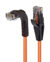L-COM TRD815RAOR-20 Ethernet Cable, Cat5e, 90° RJ45 Plug to RJ45 Plug, UTP (Unshielded Twisted Pair), Orange, 6.1 m