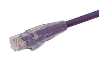 L-COM TRD815V-90 Ethernet Cable, Cat5e, RJ45 Plug to RJ45 Plug, UTP (Unshielded Twisted Pair), Violet, 27.4 m