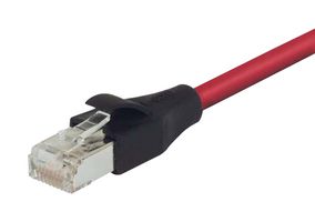 L-COM TRD855SCRRD-40 Ethernet Cable, Cat5e, RJ45 Plug to RJ45 Plug, Red, 12.2 m, 40 ft