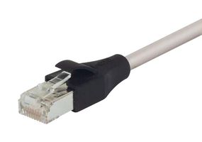 L-COM TRD855SIG-40 Ethernet Cable, Cat5e, RJ45 Plug to RJ45 Plug, STP (Shielded Twisted Pair), Gray, 12.2 m, 40 ft