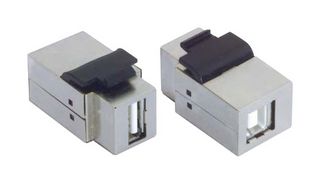 L-COM UADKEY-AB Adaptador de USB, Panel, USB Tipo A Hembra, USB Tipo B Hembra