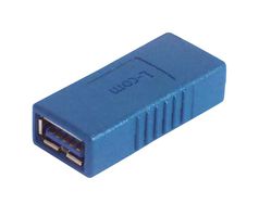L-COM UAD036FF Adaptador de USB, USB Tipo A Hembra, USB Tipo A Hembra, USB 3.0, UAD03 Series, Latón