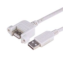 L-COM UPMAA-03M Cable USB, Tipo A Macho a Tipo A Hembra, 300 mm, 11.8 ", Gris