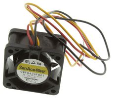 SANYO DENKI 9WF0424F6D01 DC Axial Fan, 24 V, Square, 40 mm, 20 mm, Ball Bearing, 7.77 CFM