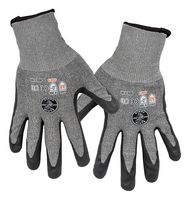 KLEIN TOOLS 60197 Safety Gloves, Seamless Knit Cuff, 28% HPPE, 24% Nitrile, 33% Polyester, 3% Spandex, X Large