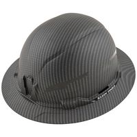 KLEIN TOOLS 60345 Safety Helmet, Premium Karbn Pattern, Non Vented, Full Brim Style, Class E, PC/ABS, Black/Grey