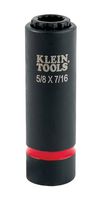 KLEIN TOOLS 66012 Impact Socket, 2-in-1, 12 Point, 1/2" Drive, 3" OAL, Steel