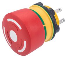 EAO 84-5330.0020 Emergency Stop Switch, SPST-NO, SPST-NC, Twist to Release, Quick Connect, 3 A, 250 V