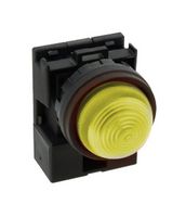 IDEC HW1P-2JPCM2Y LED Panel Mount Indicator, Dome, Yellow, 240 V, 22 mm, IP65