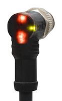AMPHENOL LTW LM12A-05BMMM-SR8B05 Sensor Cable, A Coded, 90° M12 Plug, Free End, 5 Positions, 5 m, 16.4 ft, M Series