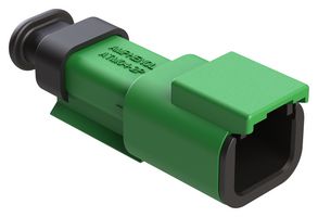 AMPHENOL SINE/TUCHEL ATM04-2P-SR01GN Automotive Connector Housing, Green, ATM Series, Receptacle, 2 Positions