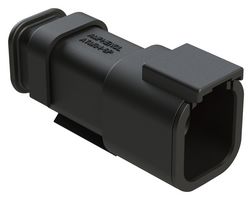 AMPHENOL SINE/TUCHEL ATM04-6P-SR01BK Automotive Connector Housing, Black, ATM Series, Receptacle, 6 Positions