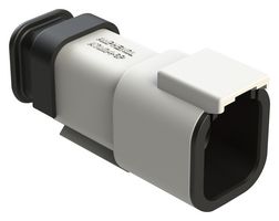 AMPHENOL SINE/TUCHEL ATM04-6P-SR01WT Automotive Connector Housing, White, ATM Series, Receptacle, 6 Positions