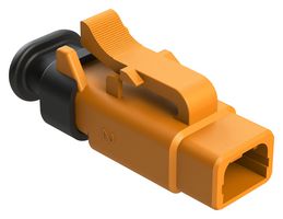 AMPHENOL SINE/TUCHEL ATM06-2S-SR01OR Automotive Connector Housing, Orange, ATM Series, Plug, 2 Positions