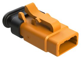 AMPHENOL SINE/TUCHEL ATM06-3S-SR01OR Automotive Connector Housing, Orange, ATM Series, Plug, 3 Positions