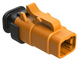 AMPHENOL SINE/TUCHEL ATM06-4S-SR01OR Automotive Connector Housing, Orange, ATM Series, Plug, 4 Positions